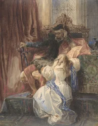 A megtagadt kegyelem Sir Walter Scott Kenilworth-jéből, kb. 1826-29.