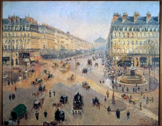Az Opéra sugárút, napfény, téli reggel, 1898, Párizs. 0,73 x 0,91 m, Reims, Szépművészeti Múzeum