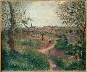 Le Chemin des Mathurins a mezőkön keresztül, Pontoise (olaj, vászon)