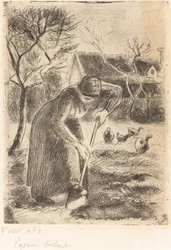 Parasztasszony ásó paraszti munkásság, 1890.