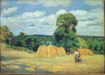 A betakarítás a Mayenne-i Montfoucault-ban (olaj, vászon