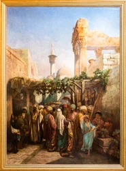 Sétálók a Bacchus oszlopsor körül Latakiehben (olaj, vászon)