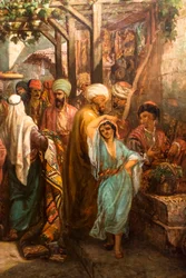 Sétálók a Bacchus oszlopsor körül Latakiehben (olaj, vászon)