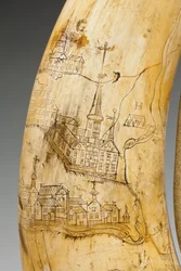 Porkürt, a St. Lawrence folyó térképével gravírozva Quebec környékén, 1759 körül
