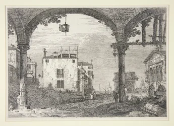Le Portique a la lanterne (A portikó a lámpással), a Vedute sorozatból (Nézetek)