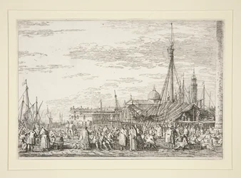 The Market on the Molo, a Vedute sorozatból (Nézetek)