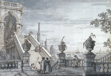 Egy capriccio monumentális lépcsővel