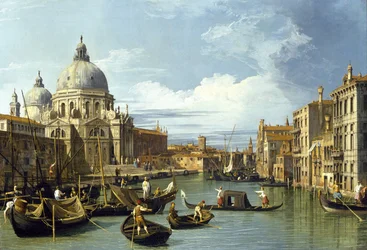 A Canal Grande bejárata, Velence, 1730 körül