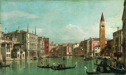 A Canal Grande, Velence, délkeletre nézve, jobbra a Campo della Caritàval, 1730-as évek.