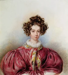 George Sand (1804-76) portréja 1830 (pasztell, papíron)