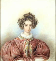 George Sand portréja, 1830.