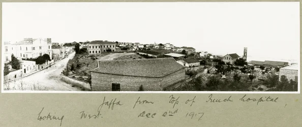 Jaffa a francia kórház tetejéről Nyugatra néz, 1917. december 2