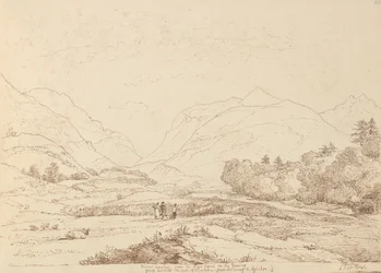 Laune folyó a High Roadról Killarney & Aghadoe-ból, 1841. szeptember 6