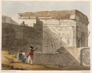 Diadalív, Tripoli, 4. tábla az "Utazások elbeszélése Észak-Afrikában" című könyvből, metszet: George Harley (1791-1871) 1821.