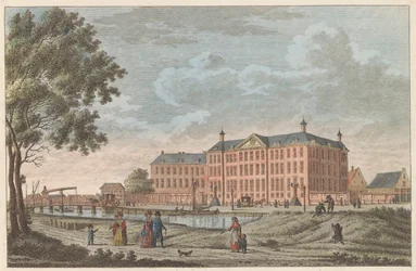 Lutherse Diaconiehuis te Amsterdam, kb. 1790 Luthersche Diaconie en Bestedelingenhuis te Amsterdam / Hospice for evangélikus árvák és panzió ennek a vallásnak az öregkorára (cím a tárgyon)