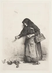 A feleség a verebekkel