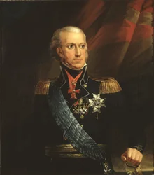 XIII. Károly, roi de Suede – XIII. Károly svéd király (1748-1818) portréja, készítette: Breda, Carl Frederik von (1759-1818). Olajfestmény. Mérete: 89x78 cm. Nemzeti Múzeum Stockholm