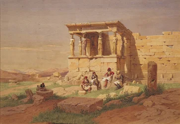 Az Erechtheion. A Kariatidák tornáca, 1877
