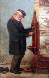 Ember a szökőkútnál