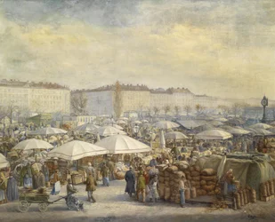 Nyüzsgés a Naschmarkt -on (Bécs)