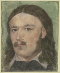 Carl Barth rézmetsző portréja ónémet öltözékben