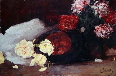 Csendélet tearózsákkal, 1885 körül (olaj, vászon)