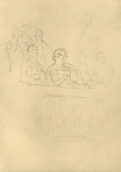 In der Loge, 19. század közepe-vége, 1924 körül.