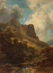 Völgy-kanyon tejeslányral, c. 1875.