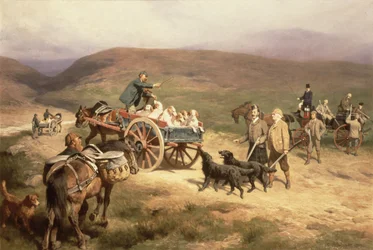 Fajdvadászat a glentanari birtokon, Aberdeenshire-ben, 1889
