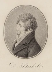 Daniel Steibelt zongoraművész és zeneszerző portréja 1765-1823, 1809.
