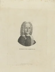 Benedetto Marcello zeneszerző portréja 1686-1739, c. 1795.