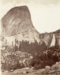 Cap of Liberty és Nevada Fall, Yosemite, kb. 1872, nyomtatott kb. 1876.