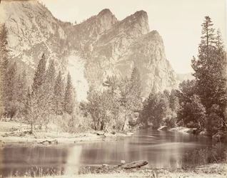 A három testvér, Yosemite, kb. 1872, nyomtatott kb. 1876.