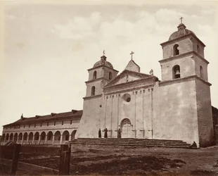 Old Mission Church, Santa Barbara, 1876, nyomtatott kb. 1876.