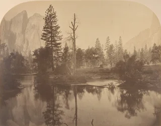 River View Down Valley, Cathedral Rock bal oldalon, 1861.