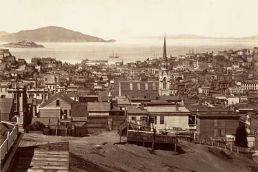 San Francisco, Kalifornia és Powell Street, 1864, nyomtatott kb. 1876.