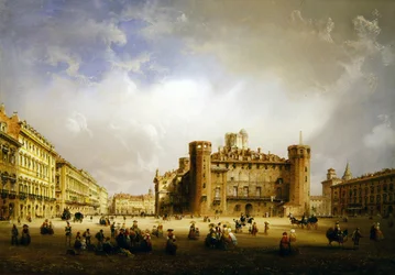 Piazza Castello, Torino, 1852