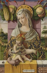 Madonna és gyermek, 1480 körül (tempera és arany a fán)
