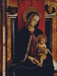 Madonna és gyermek, részlet a San Silvestro poliptichonból, 1468 (tempera a panelen) (lásd: 76657)
