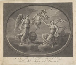 Galileo Galilei allegóriái Raffaele d