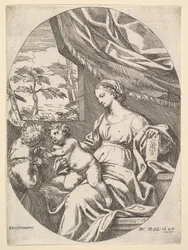 Szűz és gyermek az ifjú Keresztelő Szent Jánossal, 1647.
