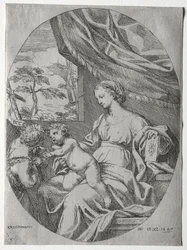 Szűz és gyermek a csecsemő Szent Jánossal, 1647.