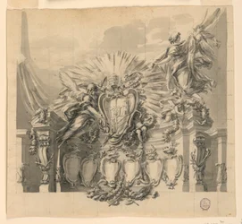 Tervezés a római Szent Péter-templom homlokzatának díszítésére, Giuseppe da Capertino és Jeanne-Françoise de Chantal szentté avatására
