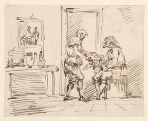 Rajz, Egy zsánerjelenet, 1725-50
