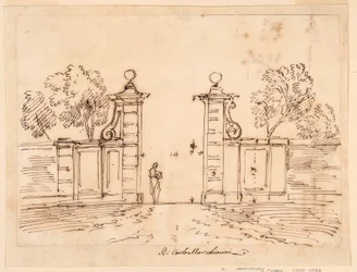Rajz, Egy villa kapujának terve, 1750-55
