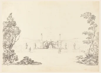 Rajz, Vázlat egy parki szökőkúthoz, 1740