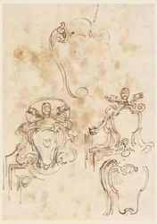 Rajz, vázlatok keretekhez és karnisokhoz, 1758-69