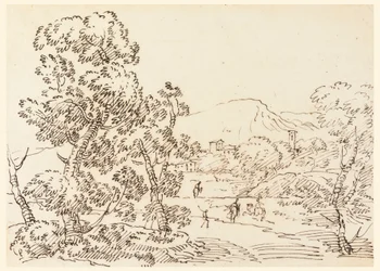 Rajz, erdős táj, 1750-1770