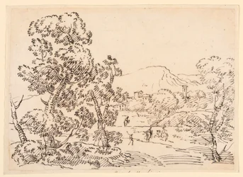 Rajz, erdős táj, 1750-1770