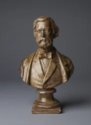 Sir John Charles Robinson mellszobra (gipsz mellszobor, bronz színű)